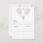 Tennis Bruiloft Bruidsfeest (Voorkant)