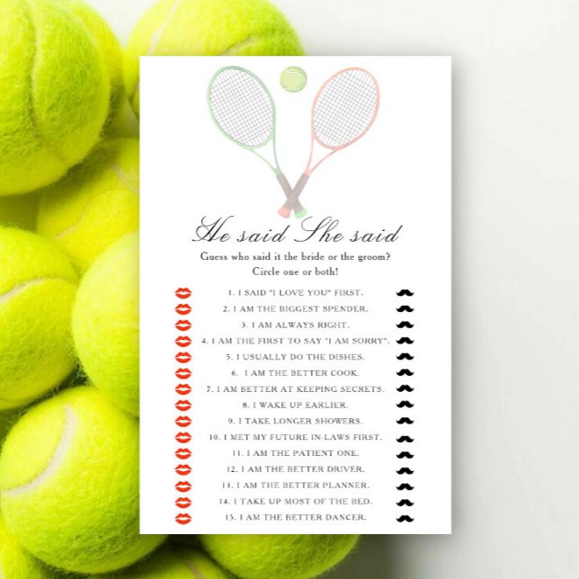 Tennis bruiloft - Hij zei dat zij zei spel (Creator heeft geüpload)