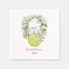 Tennis bruiloft thema servet