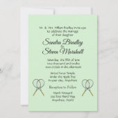 Tennis Bruiloft Thema Uitnodigingen (Voorkant)