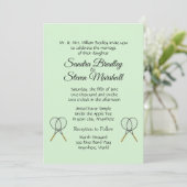 Tennis Bruiloft Thema Uitnodigingen (Staand voorkant)