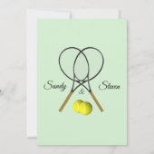 Tennis Bruiloft Thema Uitnodigingen (Achterkant)