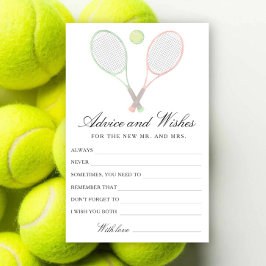 Tennis Bruiloftsfeest Advies en Wensen Briefpapier