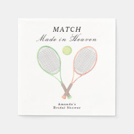 Tennis Bruiloftsfeest: Een Hemelbestemd Paar Servet