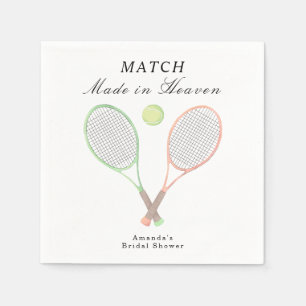 Tennis Bruiloftsfeest: Een Hemelbestemd Paar Servet
