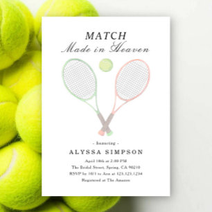 Tennis Bruiloftsfeest: Een Hemels Huwelijk Kaart