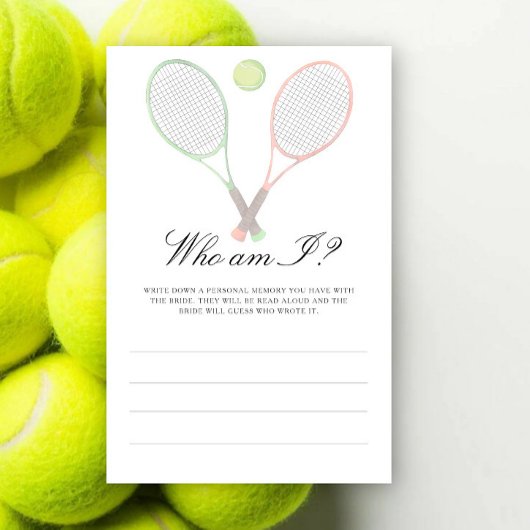 Tennis bruiloftsfeest - Wie ben ik bruiloftsfeest Briefpapier