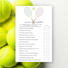Tennis Bruiloftsspel Over of onder spel