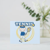 TENNIS - Brunette Boy Tshirts and Gifts Briefkaart (Staand voorkant)