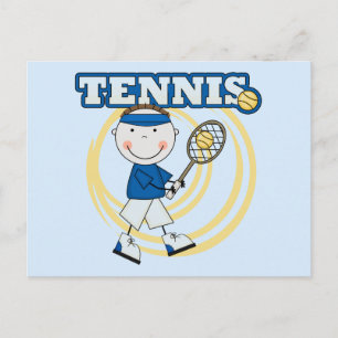 TENNIS - Brunette Boy Tshirts and Gifts Briefkaart