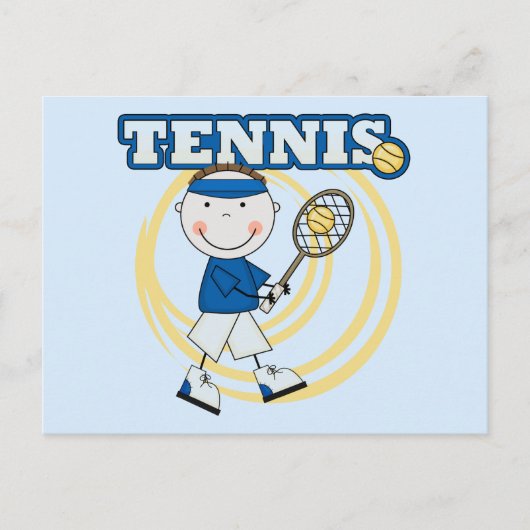 TENNIS - Brunette Boy Tshirts and Gifts Briefkaart (Voorkant)