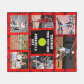 Tennis Buffel Fotocollage Fleece Deken (Voorkant (Horizontaal))