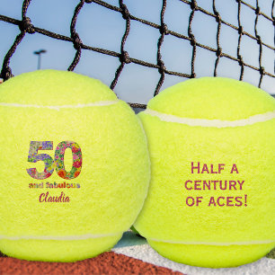 Tennis Cadeau 50ste Verjaardag 50 en Fabulous Tennisballen