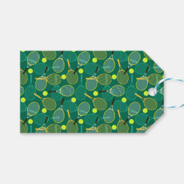 Tennis cadeaubijslagen cadeaulabel