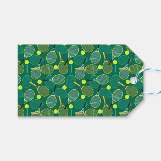 Tennis cadeaubijslagen cadeaulabel (Voorkant (Horizontaal))