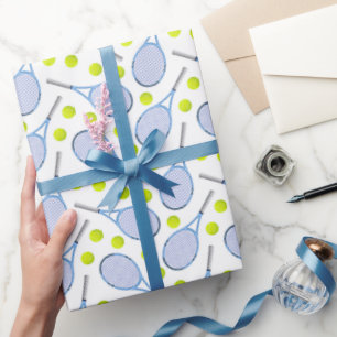Tennis-cadeaupapier, Racket- en balgiftwrap Cadeaupapier