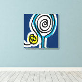 Tennis canvas kunst aan de muur print ontwerp (Insitu (Houten vloer))