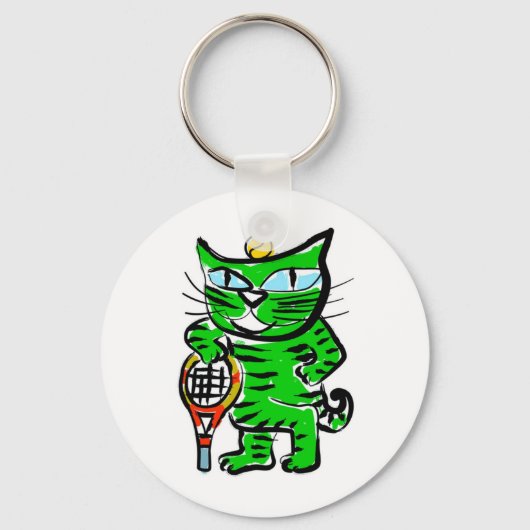 Tennis Cat Sleutelhanger (Voorkant)