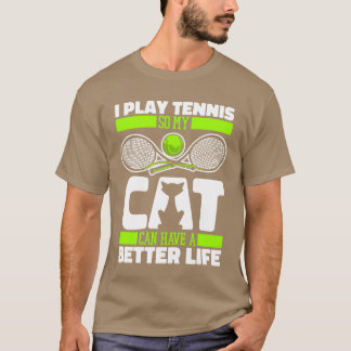 Tennis Cat vrienden T-shirt