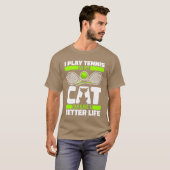 Tennis Cat vrienden T-shirt (Voorkant volledig)