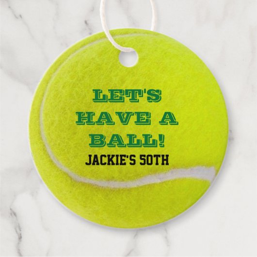 Tennis Celebration Bedankjes Labels (Voorkant)