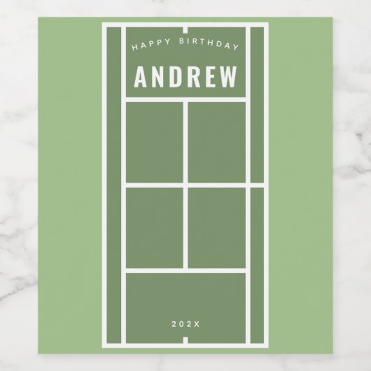 Tennis Celebration Retangular Sticker (Enkel label)