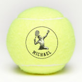 Tennis Champ dient voor titel aangepaste naam Tennisballen (Voorkant)