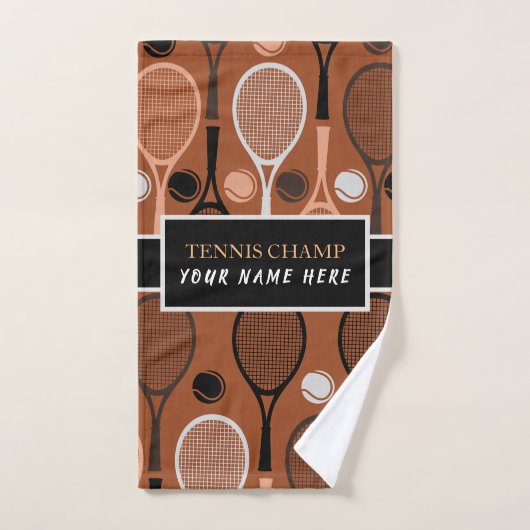 Tennis Champ Your Player Name Funny Personalized Handdoek (Handdoek)