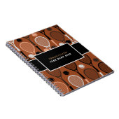 Tennis Champ Your Player Name Funny Personalized Notitieboek (Rechterzijde)