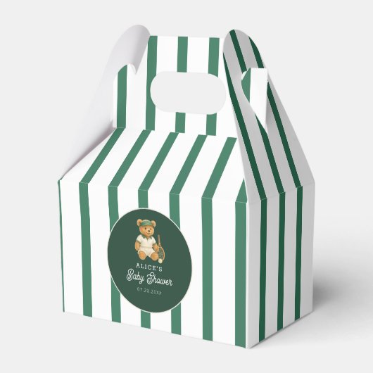 Tennis Chic Beer Baby Shower Bedankdoosjes (Voorkant Zijde)