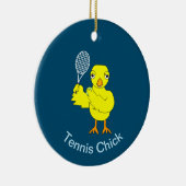 Tennis Chick Keramisch Ornament (Rechts)