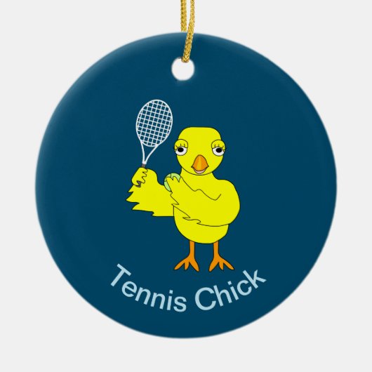 Tennis Chick Keramisch Ornament (Voorkant)