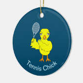 Tennis Chick Keramisch Ornament (Links)