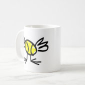 Tennis chick mok geschenk (Voorkant links)