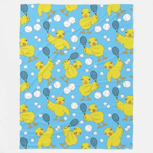 Tennis Chick Pattern Fleece Blanket Deken (Voorkant)