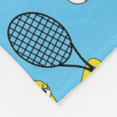 Tennis Chick Pattern Fleece Blanket Deken (Hoek)