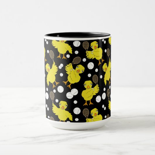 Tennis Chick Pattern Mok (Midden)