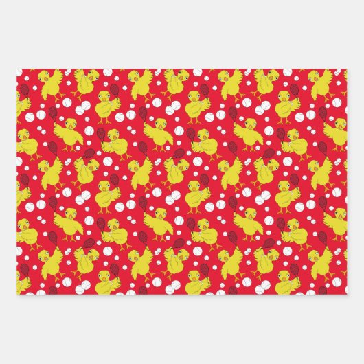 Tennis Chick Pattern Wrapping Paper (Voorkant 2)