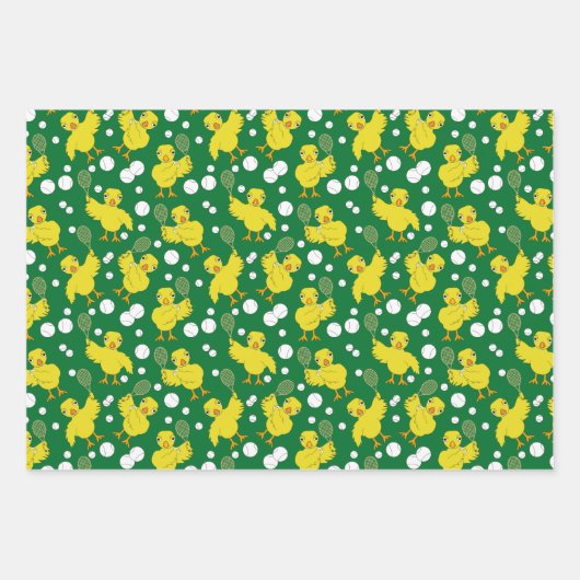 Tennis Chick Pattern Wrapping Paper (Voorkant)