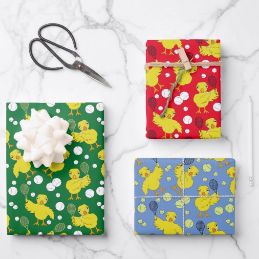 Tennis Chick Pattern Wrapping Paper (Voorkant)