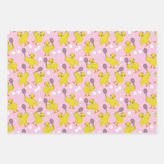 Tennis Chick Pattern Wrapping Paper (Voorkant 2)