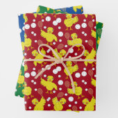 Tennis Chick Pattern Wrapping Paper (In situ)