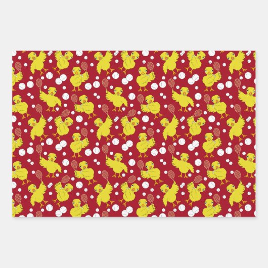 Tennis Chick Pattern Wrapping Paper (Voorkant)