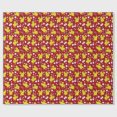 Tennis Chick Pattern Wrapping Paper Cadeaupapier (Vlak)