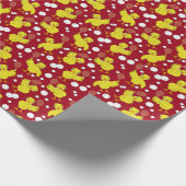 Tennis Chick Pattern Wrapping Paper Cadeaupapier (Hoek)