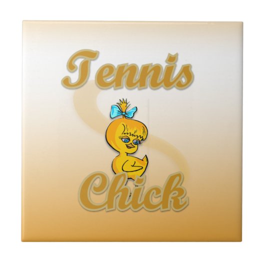 Tennis Chick Tegeltje (Voorkant)