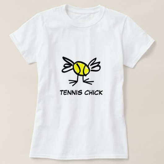 Tennis Chick Womens Tennis Draag T-shirt (Design voorkant)