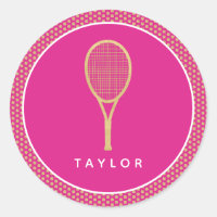Tennis Chique Roze Goud Aangepaste Naam