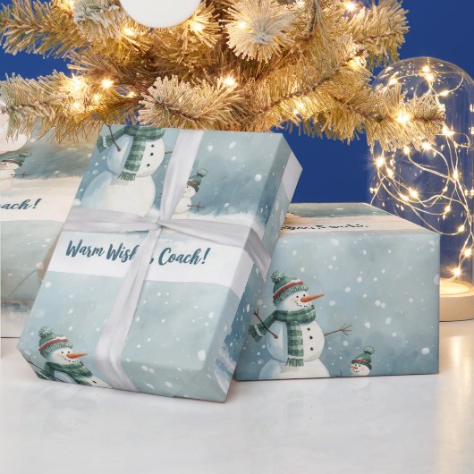 Tennis Christmas  Festive Snowman  Cadeaupapier (Feestdagen)