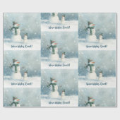 Tennis Christmas  Festive Snowman  Cadeaupapier (Vlak)